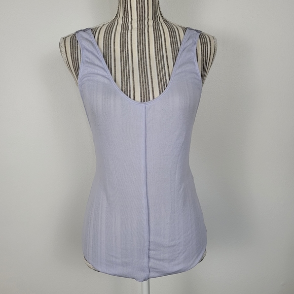Free People Small Lavender tank top lace back - Picture 2 of 6